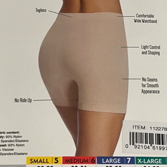 Gloria Vandrebilt 2 Pack SEAMLESS SLIP SHORT Brand New Size XL 8 - Picture 6 of 7